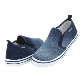 Zapatillas slip-on de mezclilla para niños ATLETICO BAM060 azul 3