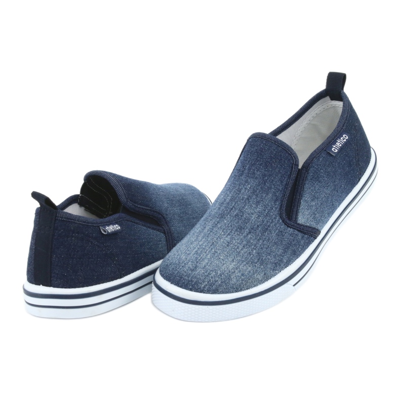 Zapatillas slip-on de mezclilla para niños ATLETICO BAM060 azul 3