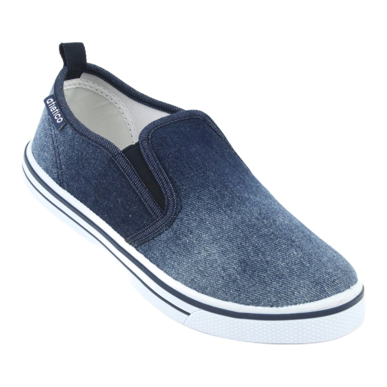 Zapatillas slip-on de mezclilla para niños ATLETICO BAM060 azul 1