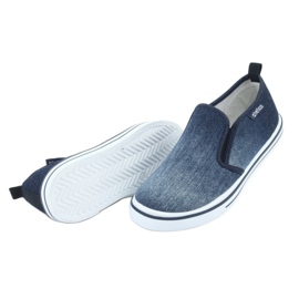 Zapatillas slip-on de mezclilla para niños ATLETICO BAM060 azul 4