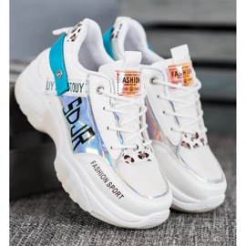 SHELOVET Zapatillas deportivas de moda blanco multicolor 3