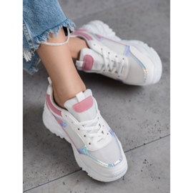 SHELOVET Zapatillas Blancas Con Efecto Holo blanco multicolor 1