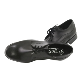 Gregors Boys 'Boys' zapatos de cuero plantilla de cuero Gregores 429 negro 5