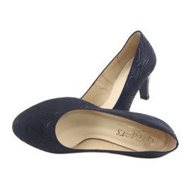 Zapatos de salón azul marino Gregors 689 para mujer 5
