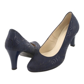 Zapatos de salón azul marino Gregors 689 para mujer 4