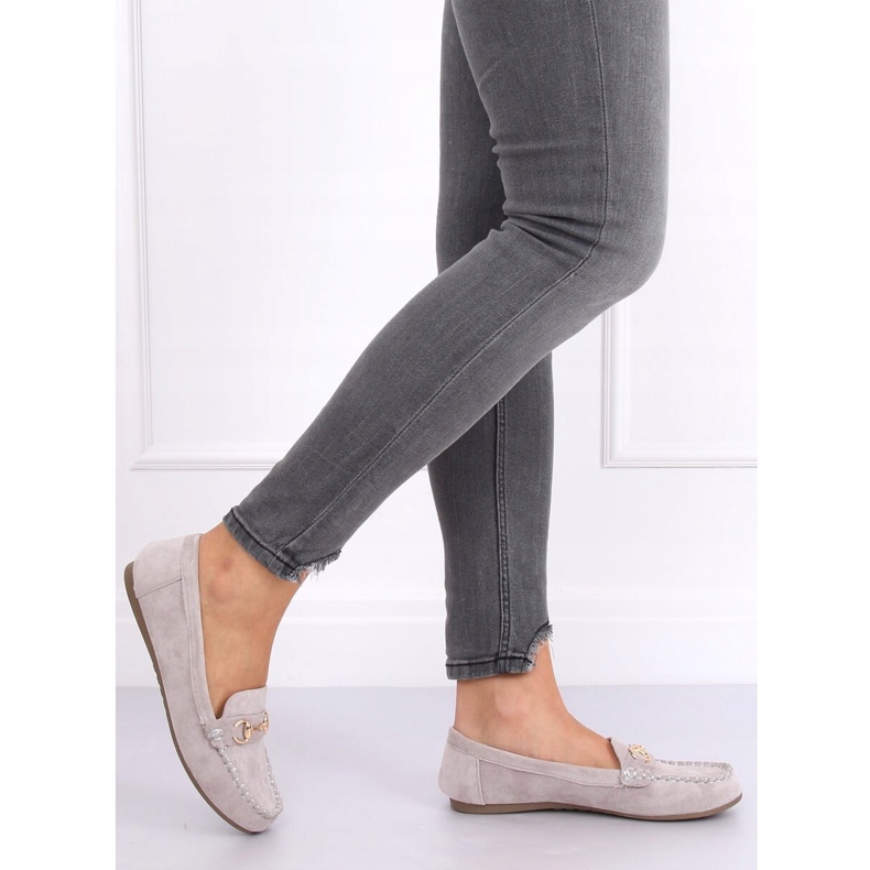 Mocasines de ante gris 77-192 Gris 2
