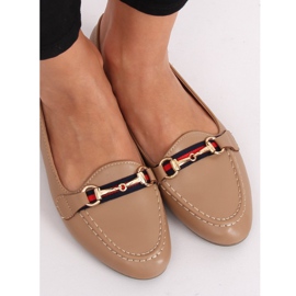 Beige 9F177 Mocasines faciales caqui 1