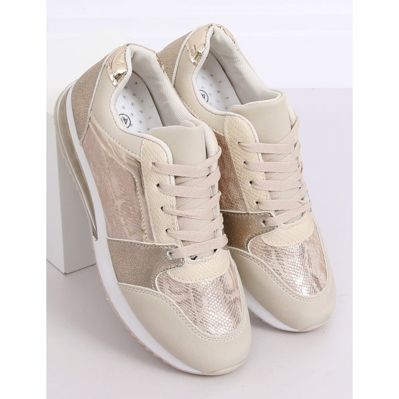 Zapato deportivo de mujer dorado BL206 Gold 1