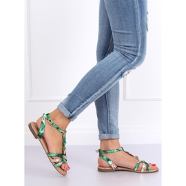Sandalias de mujer verde JH128P Flor Verde 2