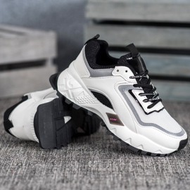 SHELOVET Zapatillas con suela negra blanco negro 3