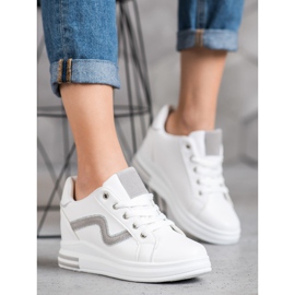 SHELOVET Calzado deportivo con cuña oculta blanco 2 SHELOVET Calzado deportivo con cuña oculta blanco 2