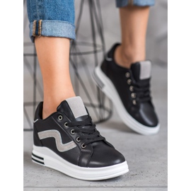 SHELOVET Calzado deportivo con cuña oculta negro 1 SHELOVET Calzado deportivo con cuña oculta negro 1