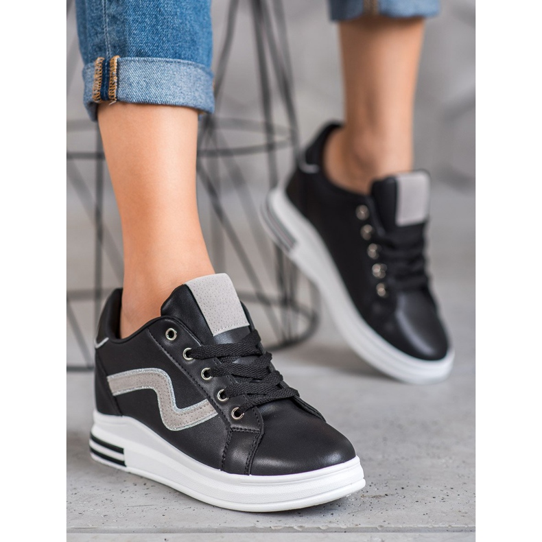 SHELOVET Calzado deportivo con cuña oculta negro 1