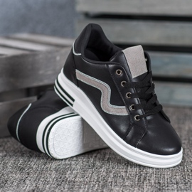 SHELOVET Calzado deportivo con cuña oculta negro 4