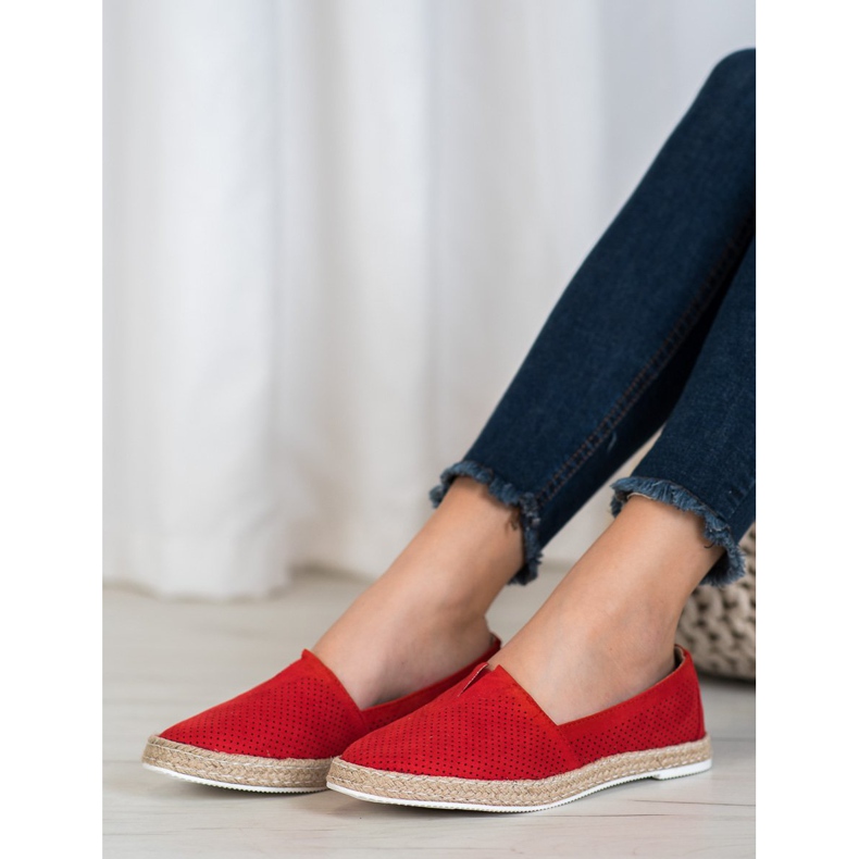 SHELOVET Slipons casuales rojo 2