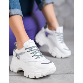 Weide Zapatillas blancas en la plataforma blanco 2