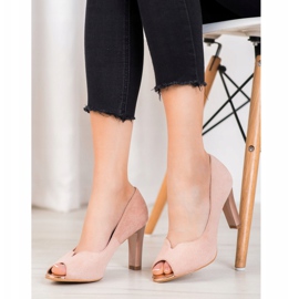 Salones VINCEZA Open Toe rosa 1