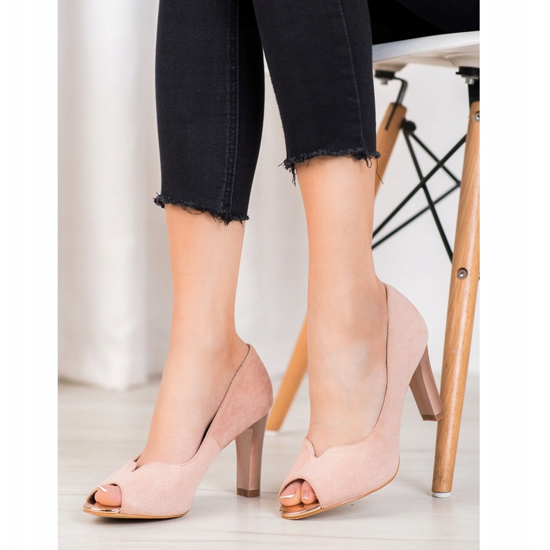 Salones VINCEZA Open Toe rosado 1