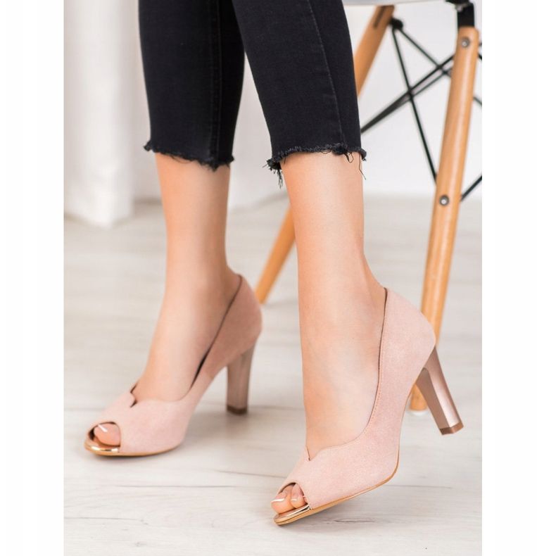 Salones VINCEZA Open Toe rosado 2