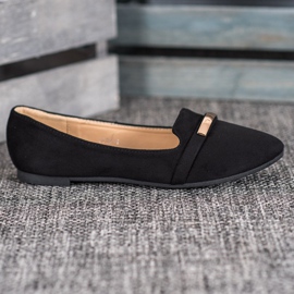 SHELOVET Bailarina Negra Con Adorno negro 5
