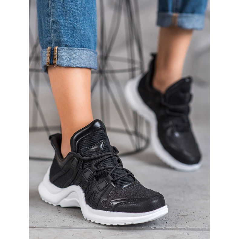 RTX WALK Zapatillas negras con purpurina negro 1