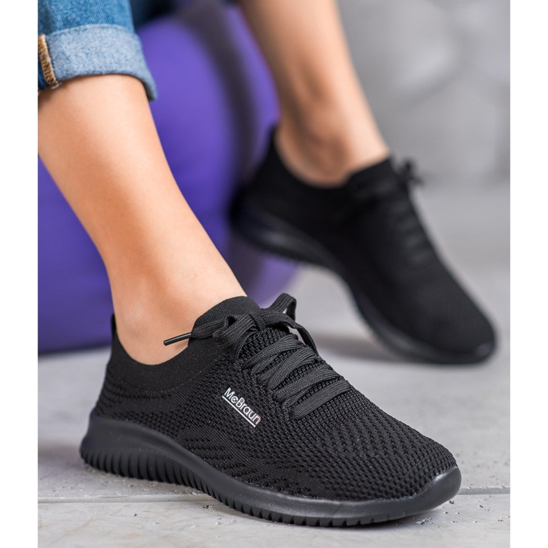 SHELOVET Zapatos textiles atados negro 1