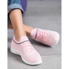 SHELOVET Zapatos deportivos rosas 1