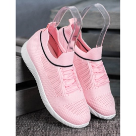 SHELOVET Zapatos deportivos rosas 2