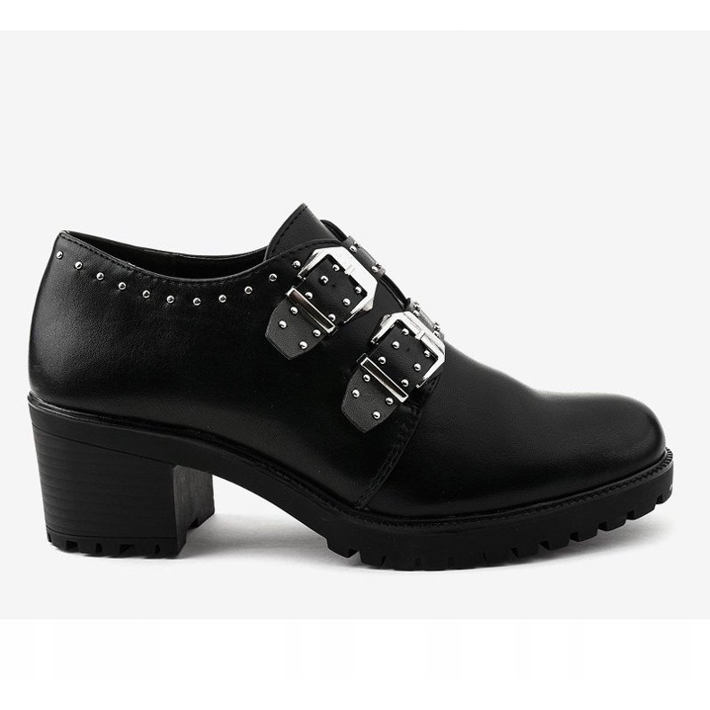 Zapatos brogue negros con tachuelas en el bloque NC176 2