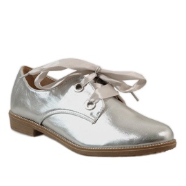 Zapatos plateados con cordones 188-233 gris 1 Zapatos plateados con cordones 188-233 gris 1