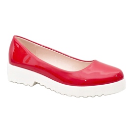 Zapatos de cuña sin cordones rojos BJ6223-4 1
