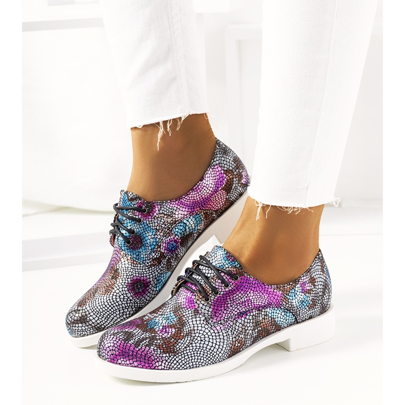 Zapatos de jazz clásicos negros florales ZG629-1 1