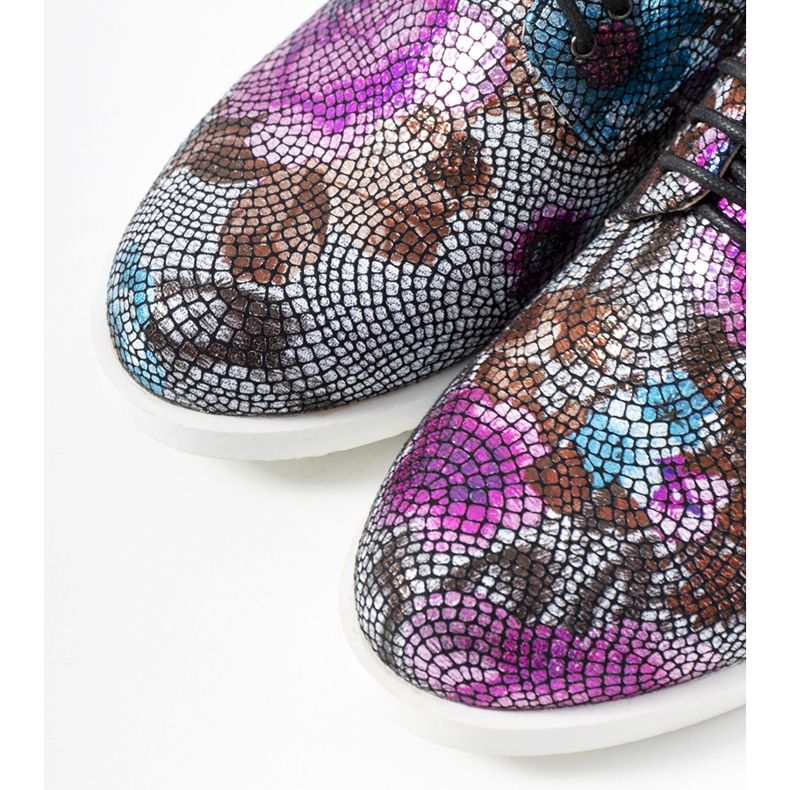 Zapatos de jazz clásicos negros florales ZG629-1 2