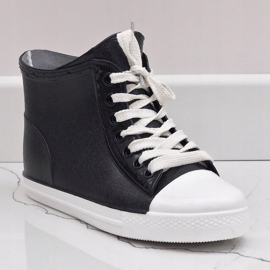 Zapatillas negras con cordones y chanclas SD527-1 negro 2