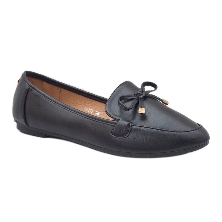 Mocasines bailarina en piel ecológica negra 9F175 negro 1