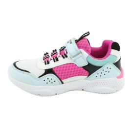 Zapatos deportivos de moda American Club ES07 blanco azul rosa 2