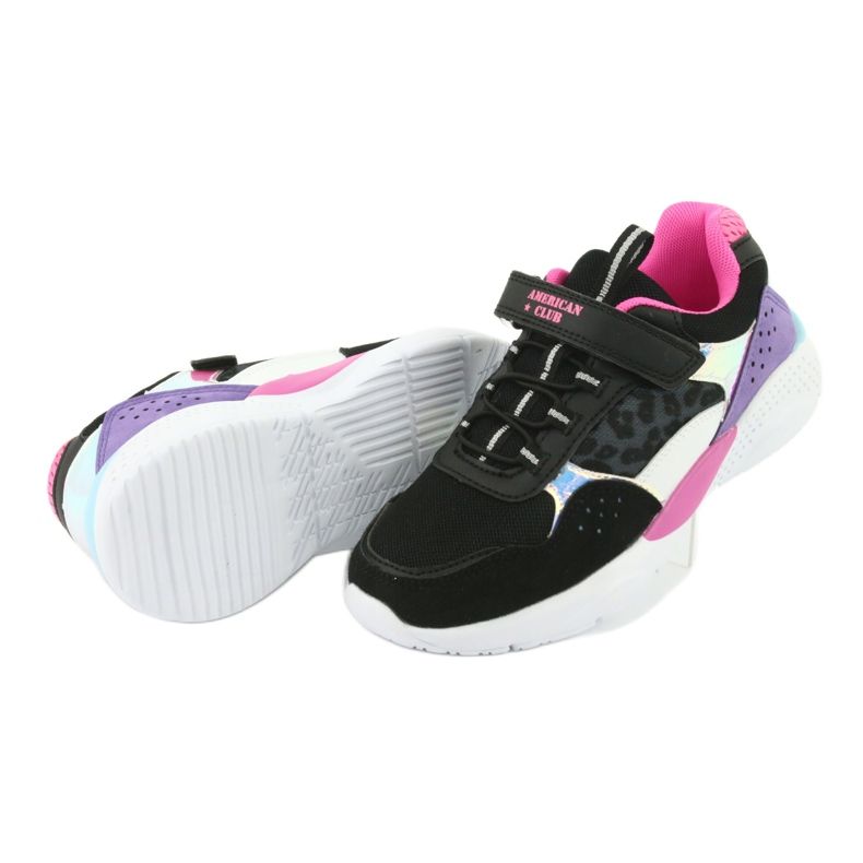 Zapatos deportivos de moda American Club ES07 negro violeta rosado gris 5