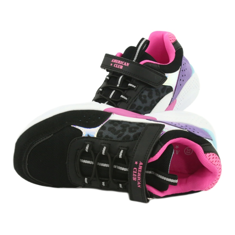 Zapatos deportivos de moda American Club ES07 negro violeta rosado gris 6