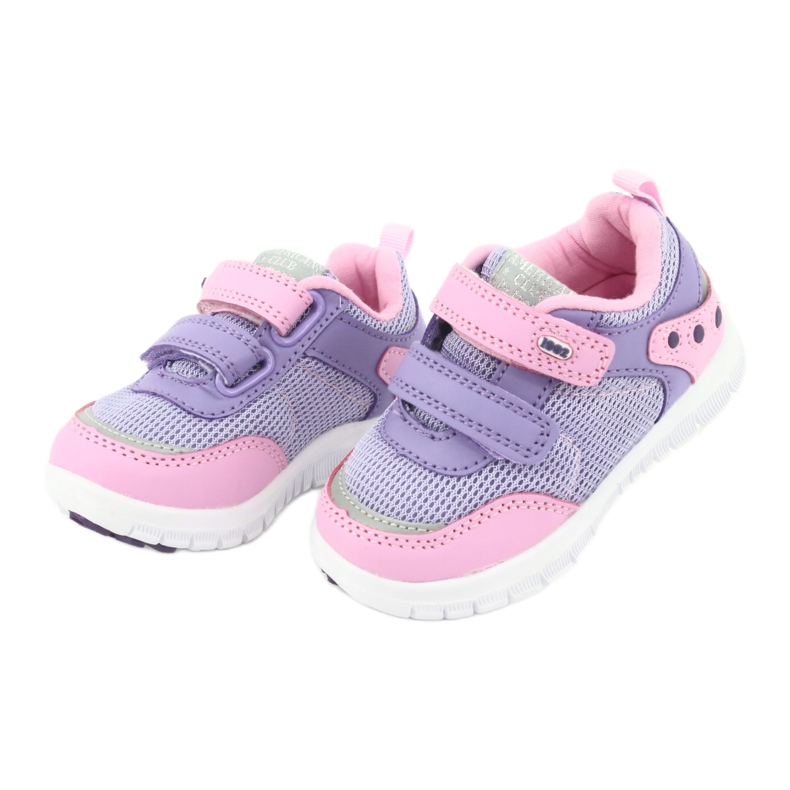 Zapatillas deportivas American Club ES23 con dos velcros púrpura rosa 3