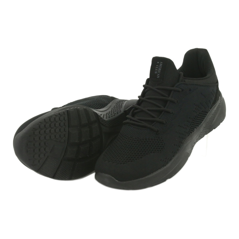 Zapatillas deportivas sin cordones American Club HA05 negras negro 5
