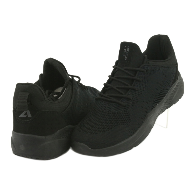 Zapatillas deportivas sin cordones American Club HA05 negras negro 4