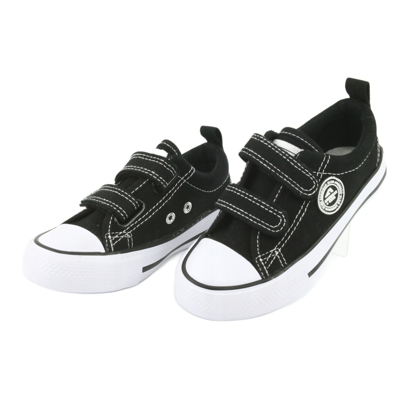 Zapatillas negras con cierre adhesivo American Club LH35 negro 3