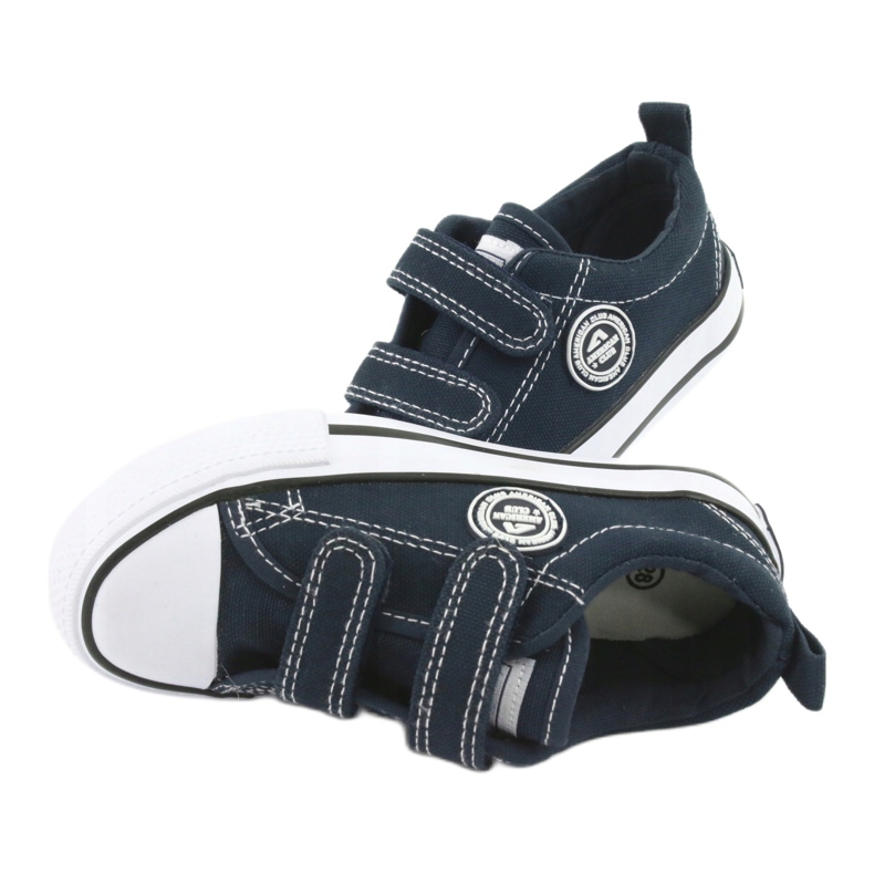 Zapatillas con velcro azul marino LH35 de American Club 5