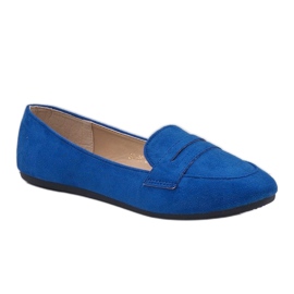 Mocasines bailarina de ante ecológico azul 3C-20 1