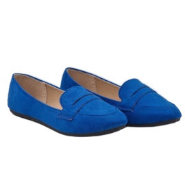 Mocasines bailarina de ante ecológico azul 3C-20 2