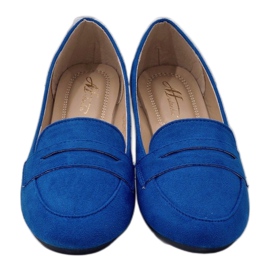 Mocasines bailarina de ante ecológico azul 3C-20 4