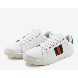 Zapatillas clásicas blancas D1903-313 blanco negro rojo verde 2