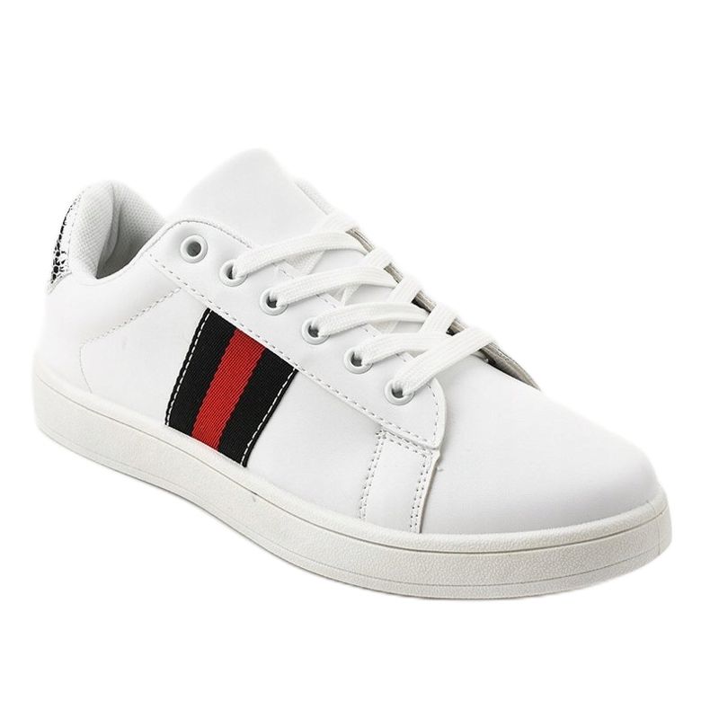 Zapatillas clásicas blancas D1903-319 blanco negro rojo 1