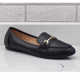 Mocasines bailarina en piel ecológica negra 9F176 negro 1