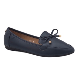 Mocasines bailarina en eco-piel azul marino 9F175 1